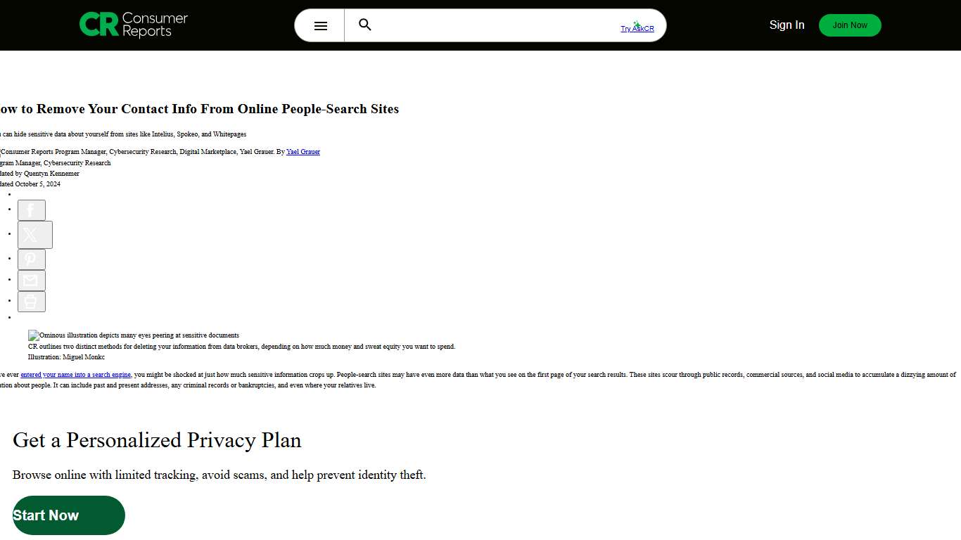 Delete Your Information From People-Search Sites - Consumer Reports
